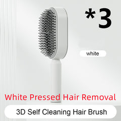 Self Cleaning Hair Brush For Women One-key Cleaning