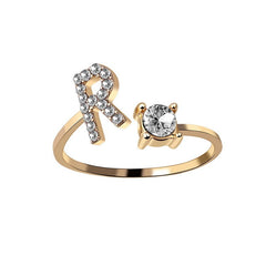 New Design Adjustable 26 Initial Letter Ring Fashion