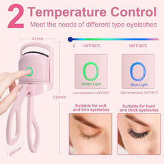 Eyelash Curler Portable Electric Heated Comb Eye Lash Long Lasting Eyelashes