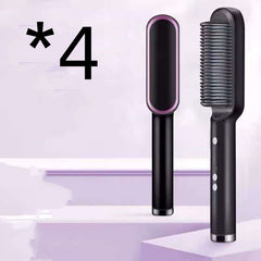 New 2 In 1 Hair Straightener Hot Comb Negative Ion