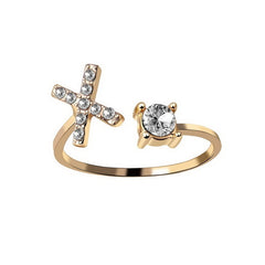 New Design Adjustable 26 Initial Letter Ring Fashion