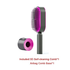 Self Cleaning Hair Brush For Women One-key Cleaning