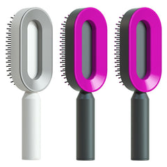 Self Cleaning Hair Brush For Women One-key Cleaning