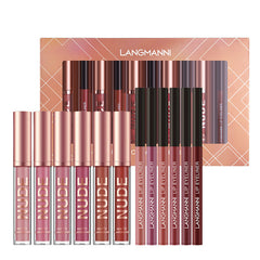 Lip Liner And Lipstick Makeup 12 Pcs Set 6 Matte