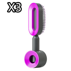 Self Cleaning Hair Brush For Women One-key Cleaning