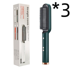 New 2 In 1 Hair Straightener Hot Comb Negative Ion