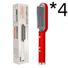 New 2 In 1 Hair Straightener Hot Comb Negative Ion