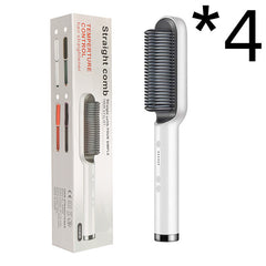 New 2 In 1 Hair Straightener Hot Comb Negative Ion