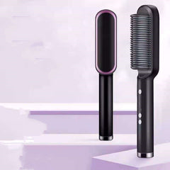 New 2 In 1 Hair Straightener Hot Comb Negative Ion