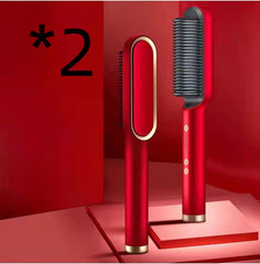 New 2 In 1 Hair Straightener Hot Comb Negative Ion