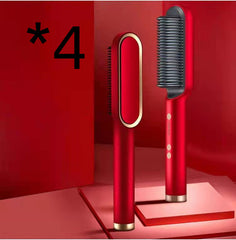 New 2 In 1 Hair Straightener Hot Comb Negative Ion