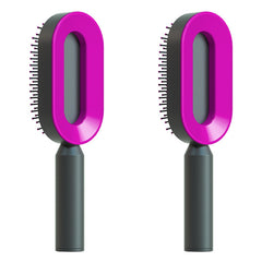 Self Cleaning Hair Brush For Women One-key Cleaning