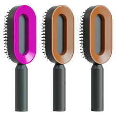 Self Cleaning Hair Brush For Women One-key Cleaning