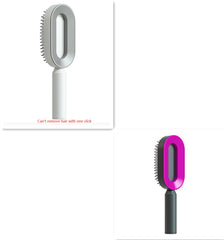 Self Cleaning Hair Brush For Women One-key Cleaning