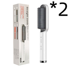 New 2 In 1 Hair Straightener Hot Comb Negative Ion