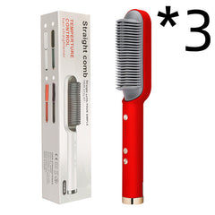 New 2 In 1 Hair Straightener Hot Comb Negative Ion